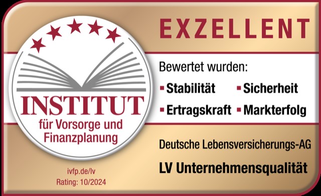 DLVAG ist ausgezeichnet vom Institut für Vorsorge und Finanzplanung